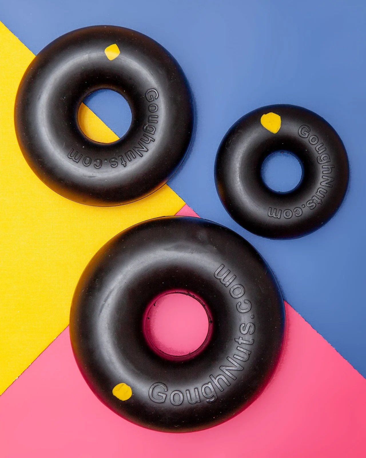 Pro-Strength Extra Tough Black Rubber Ring Dog Toy (Made in the USA)
