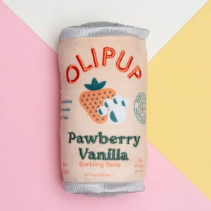 Olipup Pawberry Vanilla Squeaky Plush Dog Toy