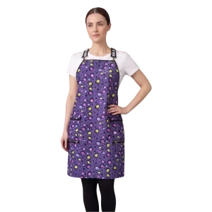 Lilac Mini Paw Print Waterproof Signature Strap Crossover Apron by Ladybird Line