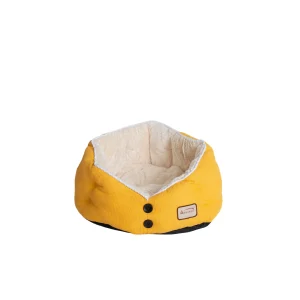 Armarkat Gold Waffle Buttoned Bolstered Cat Bed