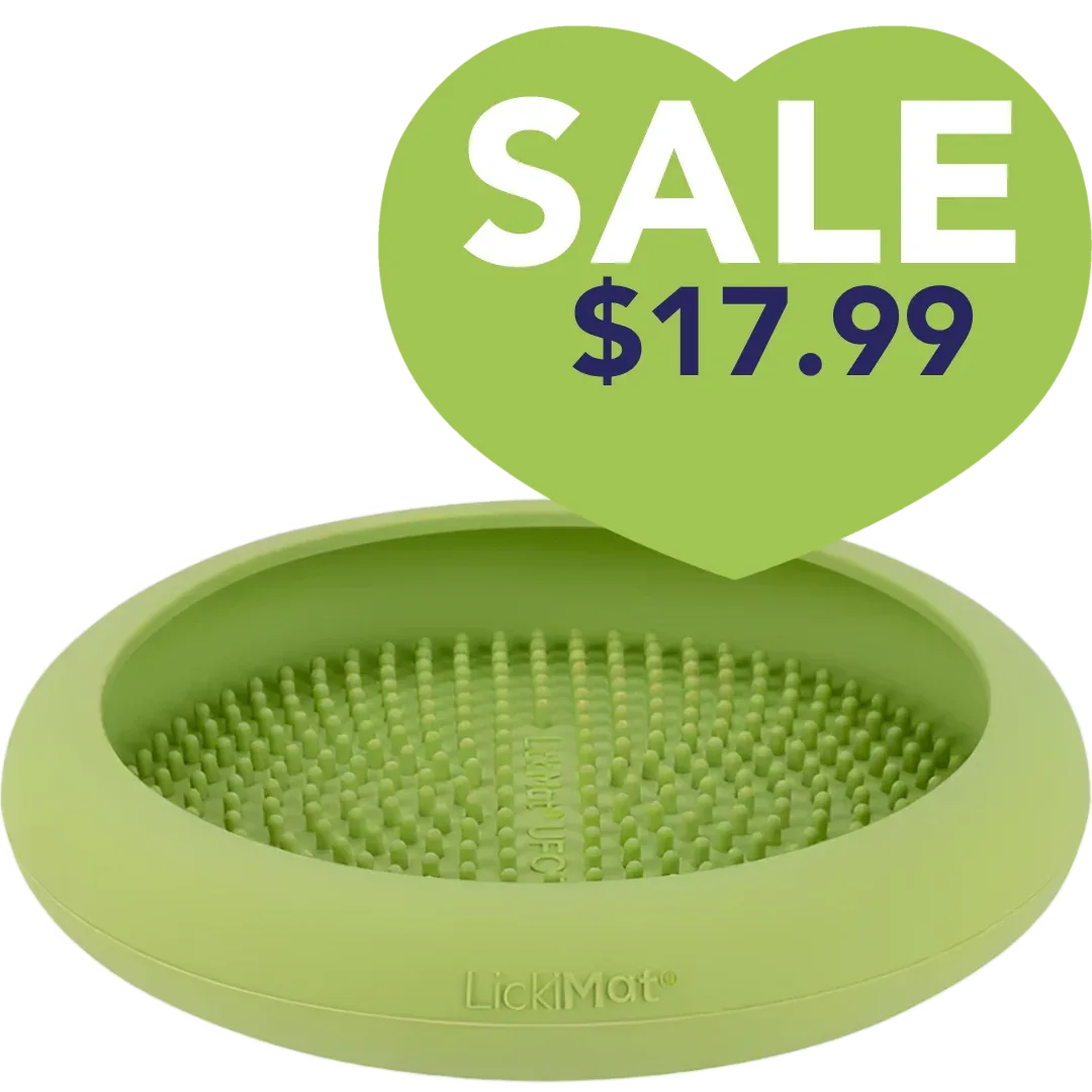 UFO Slow Feeder Dog Bowl Green by LickiMat
