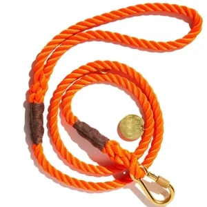 Standard Rope Dog Leash in Rescue Orange (Made in the USA) (FINAL SALE)