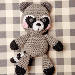 Rowdy The Trash Panda Raccoon Organic Knit Dog Toy