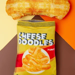 Cheese Doodles Crinkle + Squeak Dog Toy