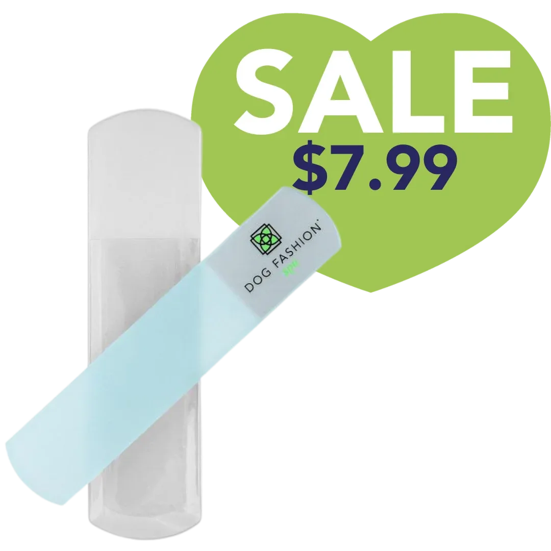 White Glass Nail File by Dog Fashion Spa