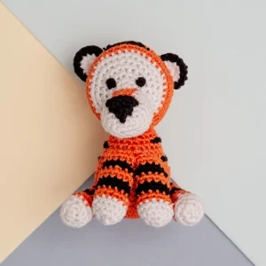 Tiny Tiger Squeaky Knit Dog Toy