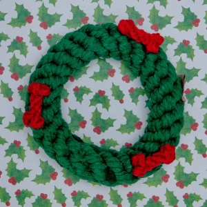 Green Ring Wreath Rope Dog Toy
