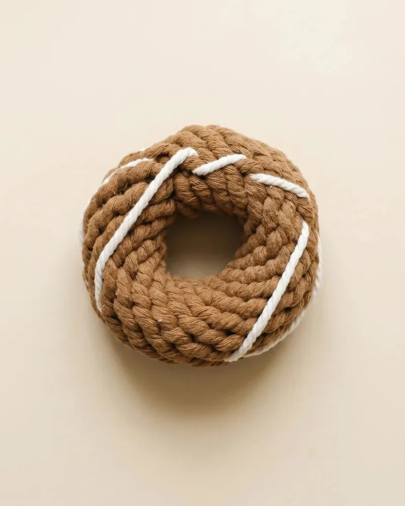 Handmade Donut Rope Dog Toy