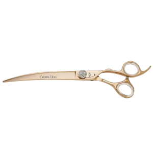 Crystal Gold Cobalt 8.5" Curve Shear by Geib