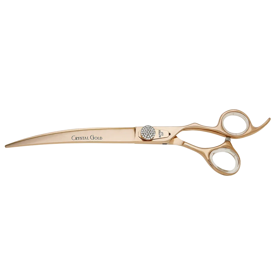 Crystal Gold Cobalt 8.5" Curve Shear by Geib