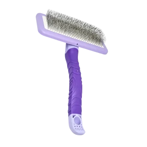 Fluff Large Plastic Handle Slicker Brush Purple by Zolitta