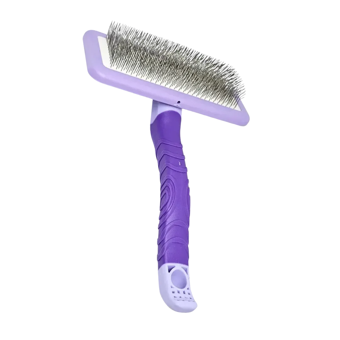 Fluff Large Plastic Handle Slicker Brush Purple by Zolitta