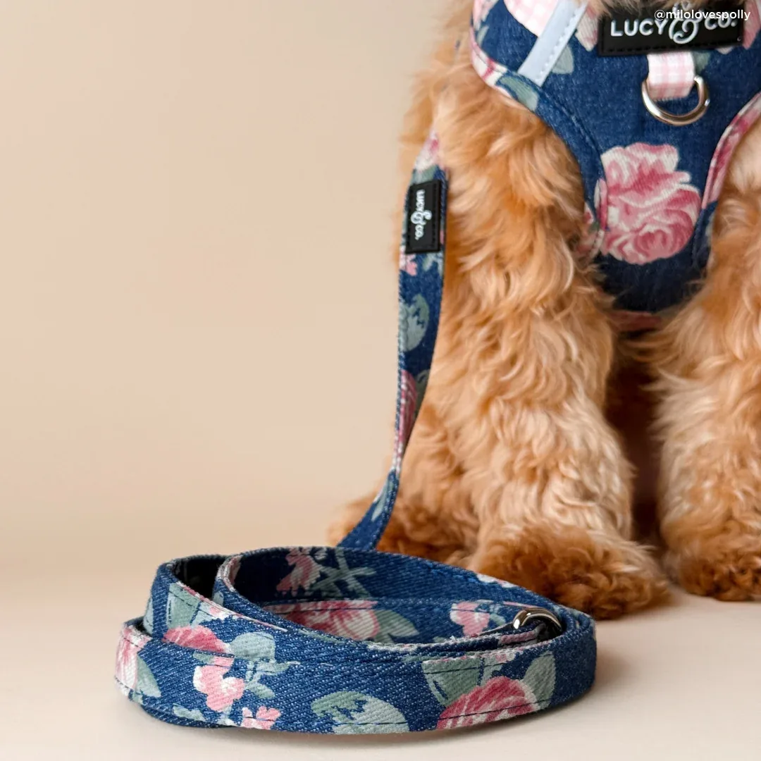 Smell the Roses Denim Leash - Image 2