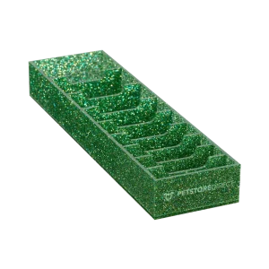 Wide 9 Blades Holder Sparkle Green by PetStore.Direct