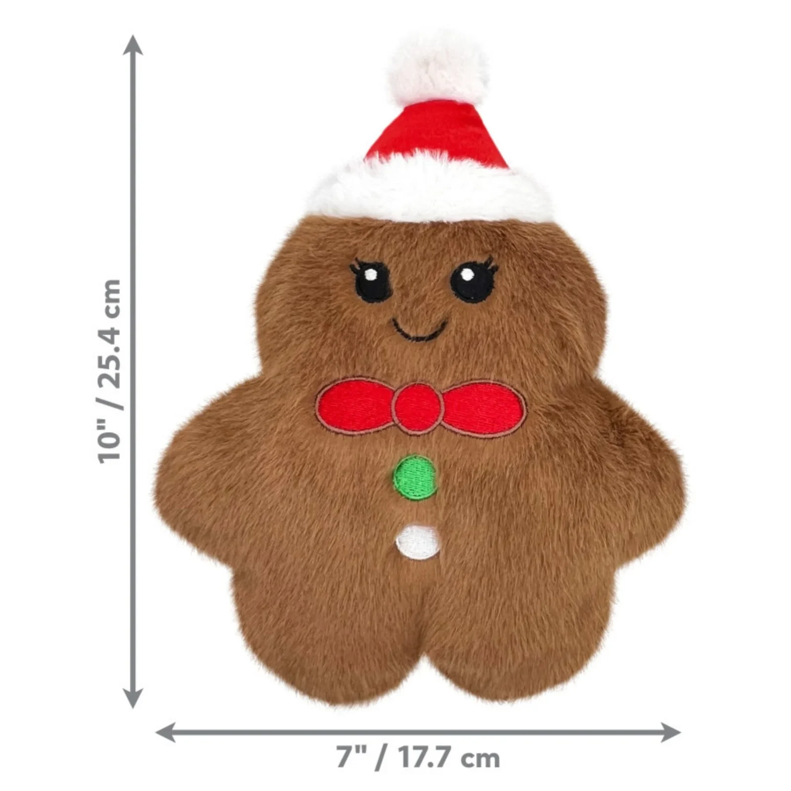 KONG Holiday Snuzzles Gingerbread Dog Toy Medium - Image 2