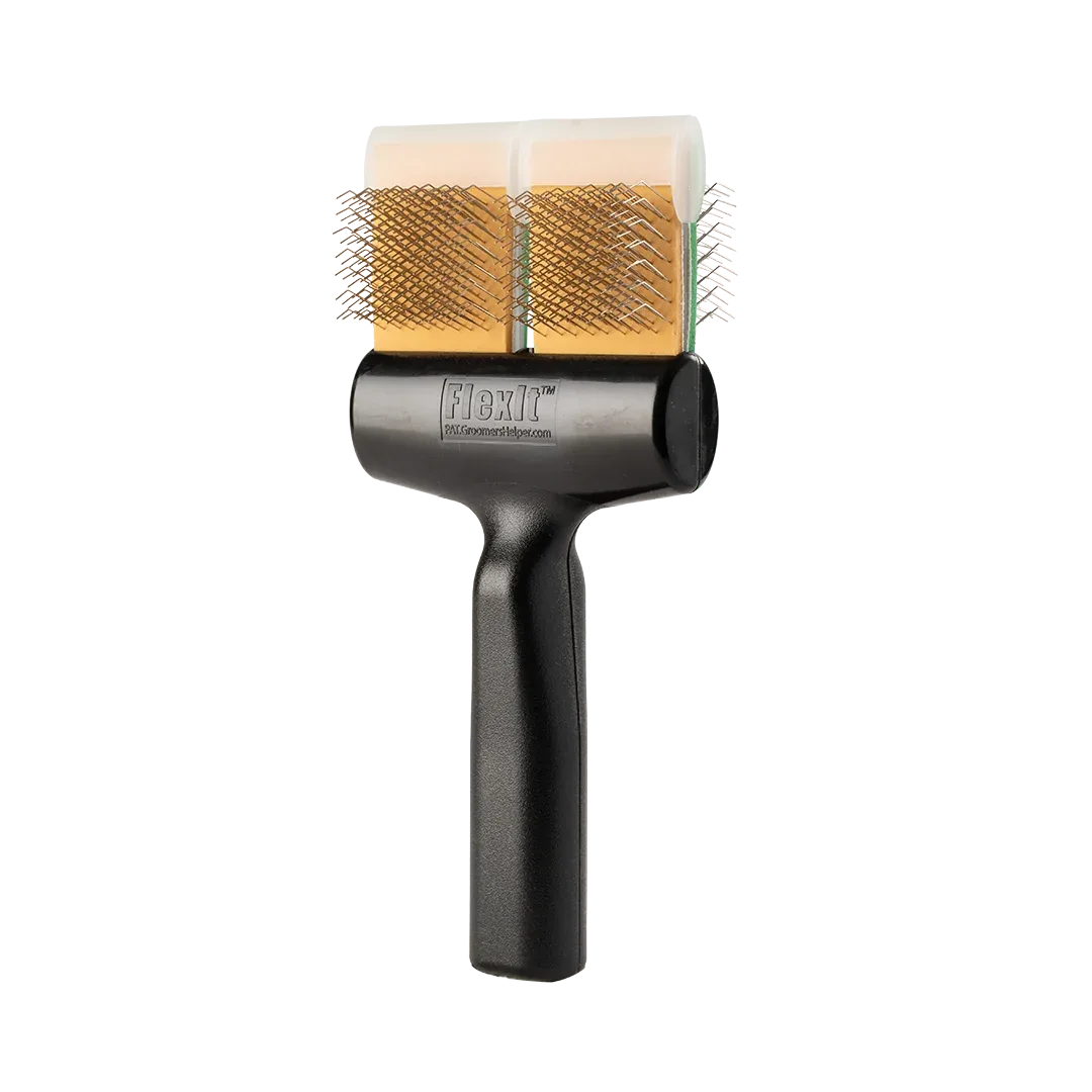 Soft Flex Finishing Undercoating Combo Double Brush Green/Gold by FlexIt