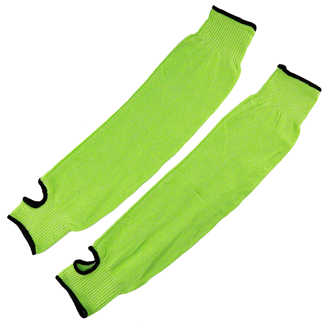 Set of 2 Green Cut Resistant 18" Sleeves For Cat Protection