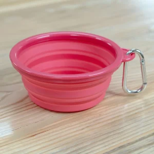 Single Travel Dog Bowl in Pink