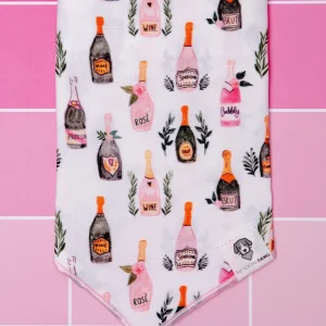 Champagne Bubbly Dog Bandana(Made in the USA)