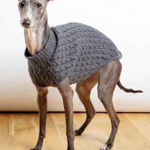 The Uptown Cable Knit Sweater in City Slush Grey Merino Wool (Made in NYC) (FINAL SALE)