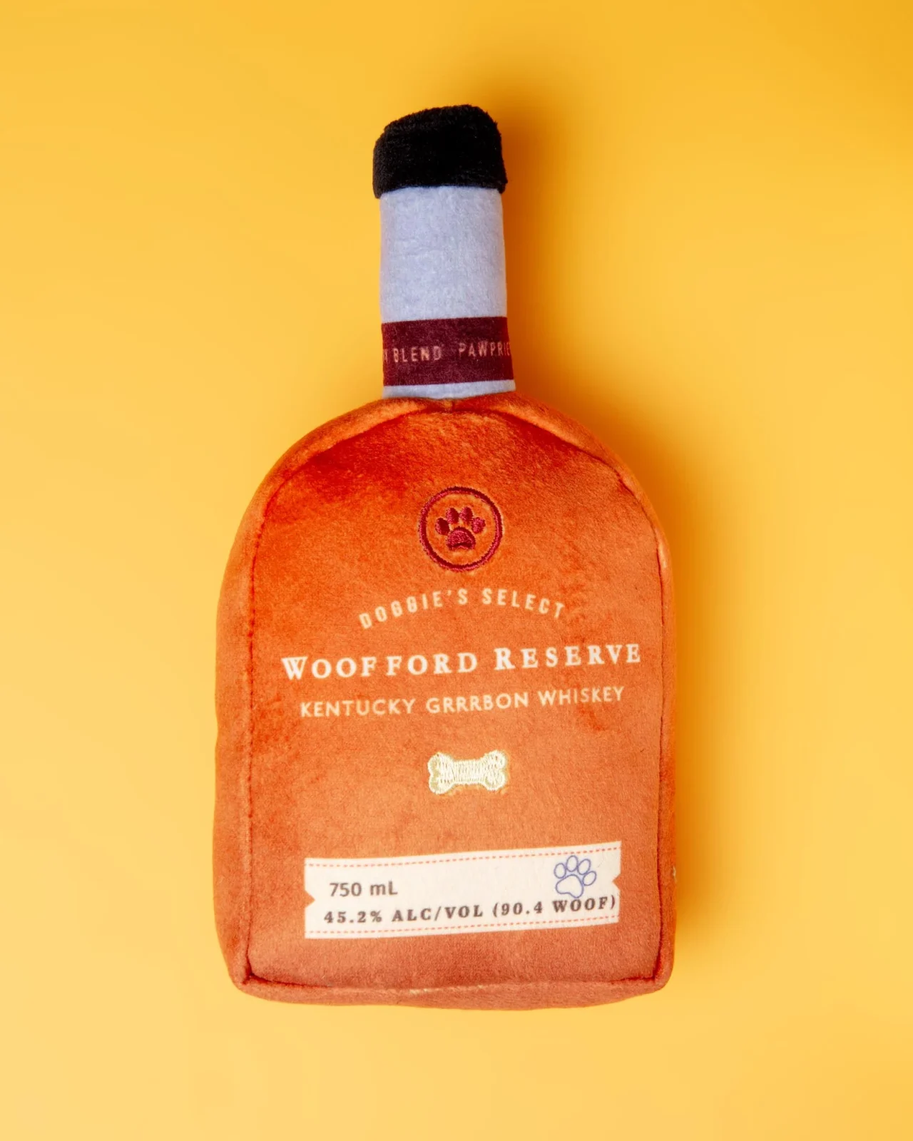 Woofford Reserve Bourbon Squeaky Plush Dog Toy