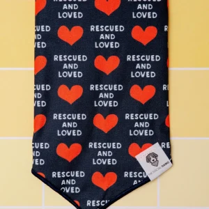 Rescued & Loved Dog Bandana (Made in the USA) (CLEARANCE)