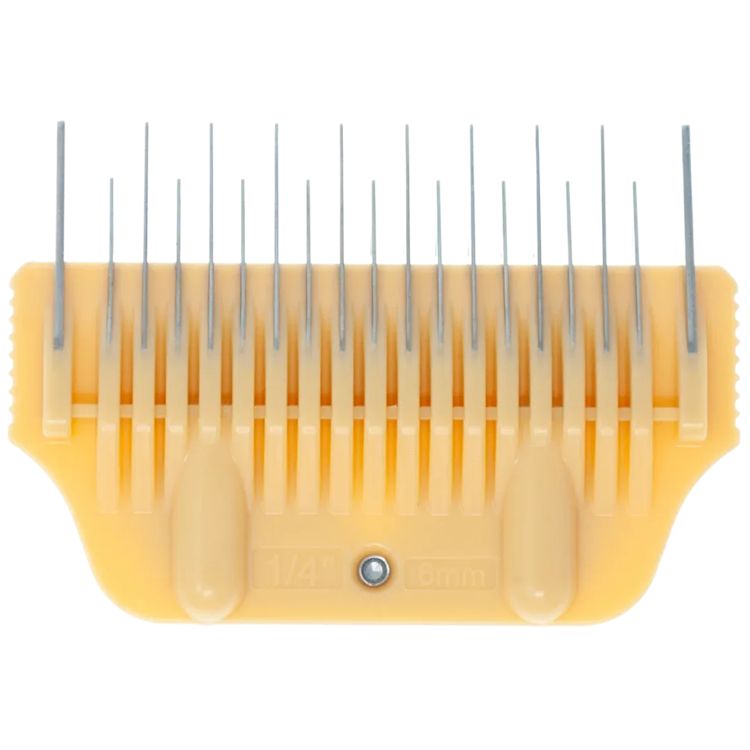 6mm Yellow Wide Glide Skip Tooth Comb Attachment by PetStore.Direct