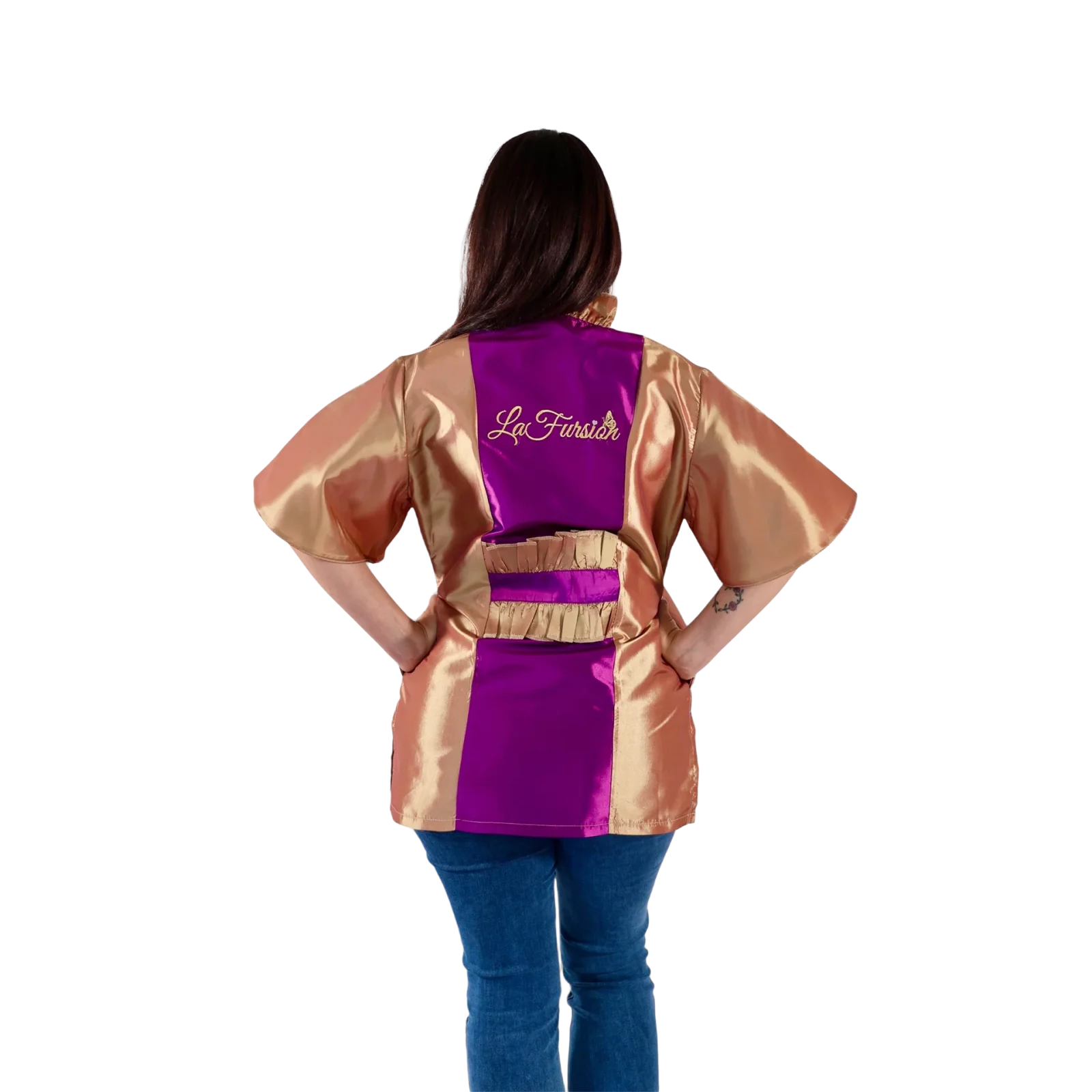 Butterfly With Sleeves Smocks Violet and Gold by LaFursion - Image 2