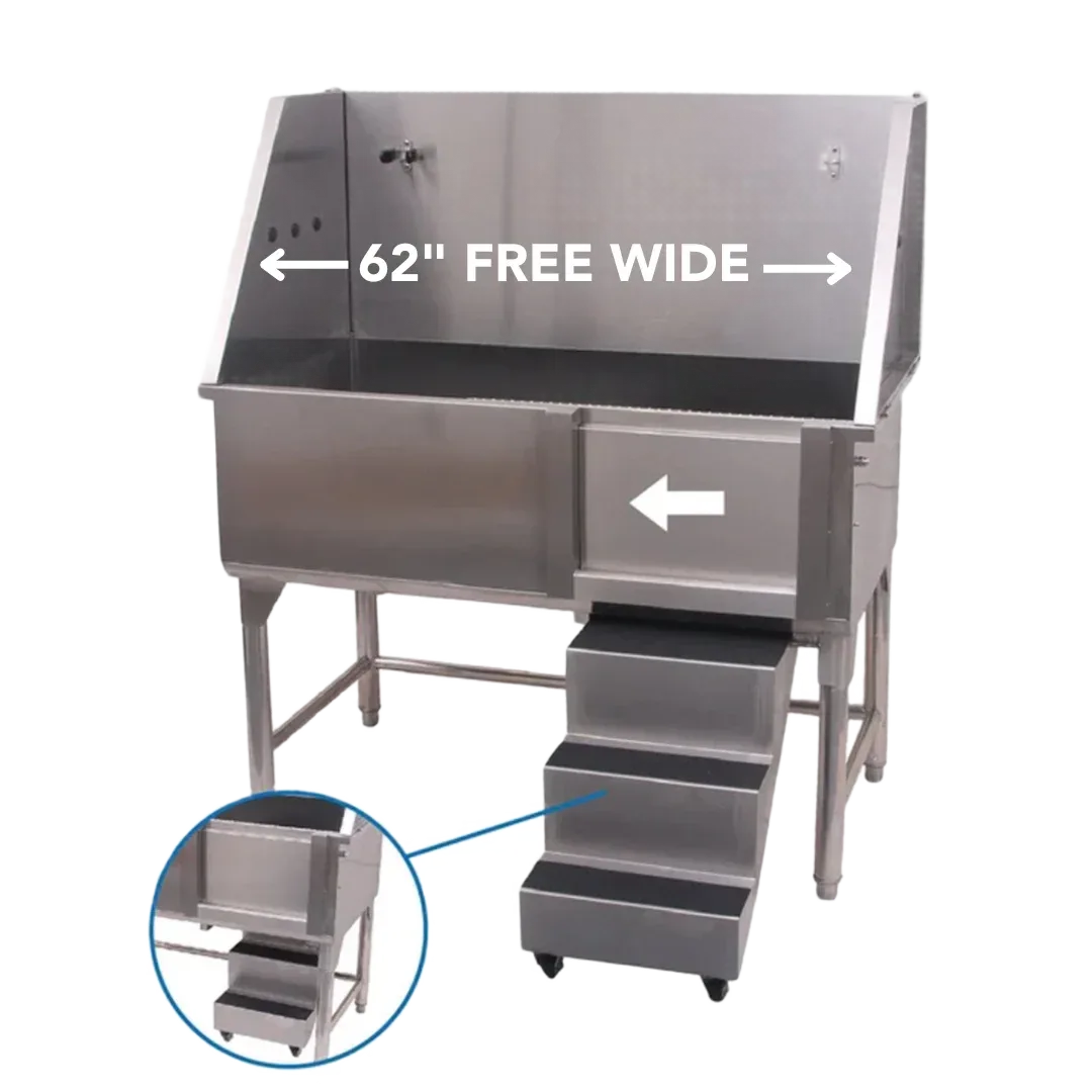 Extra-Wide Walk-Through Bathing Tub with Steps by PetStore.Direct - Image 2