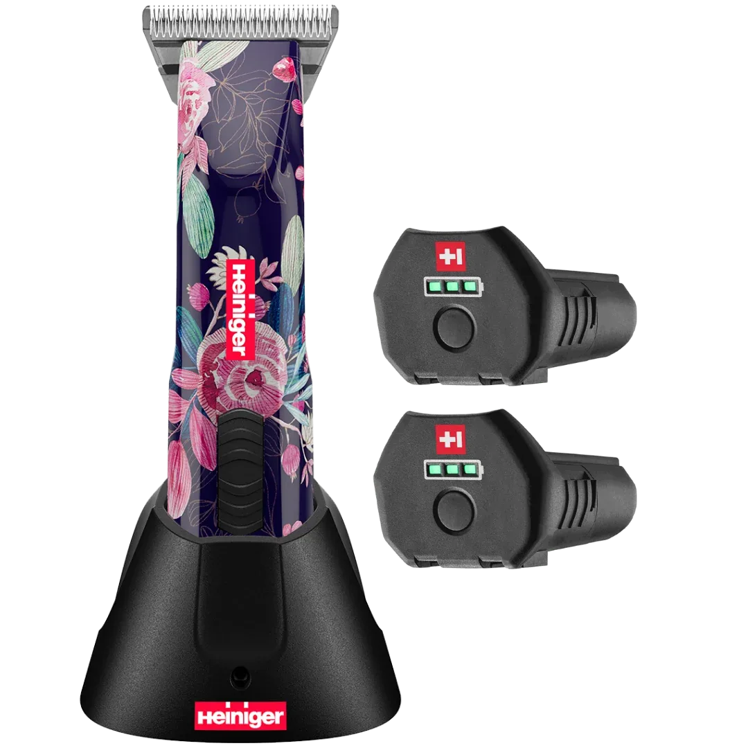 Limited Edition Flower Opal Cordless Clipper with 30W, and 2 Batteries by Heiniger