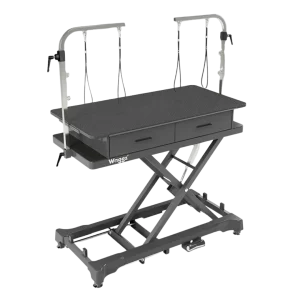 50" Dog Grooming 999P Electric Table with Drawer Black by Waggz