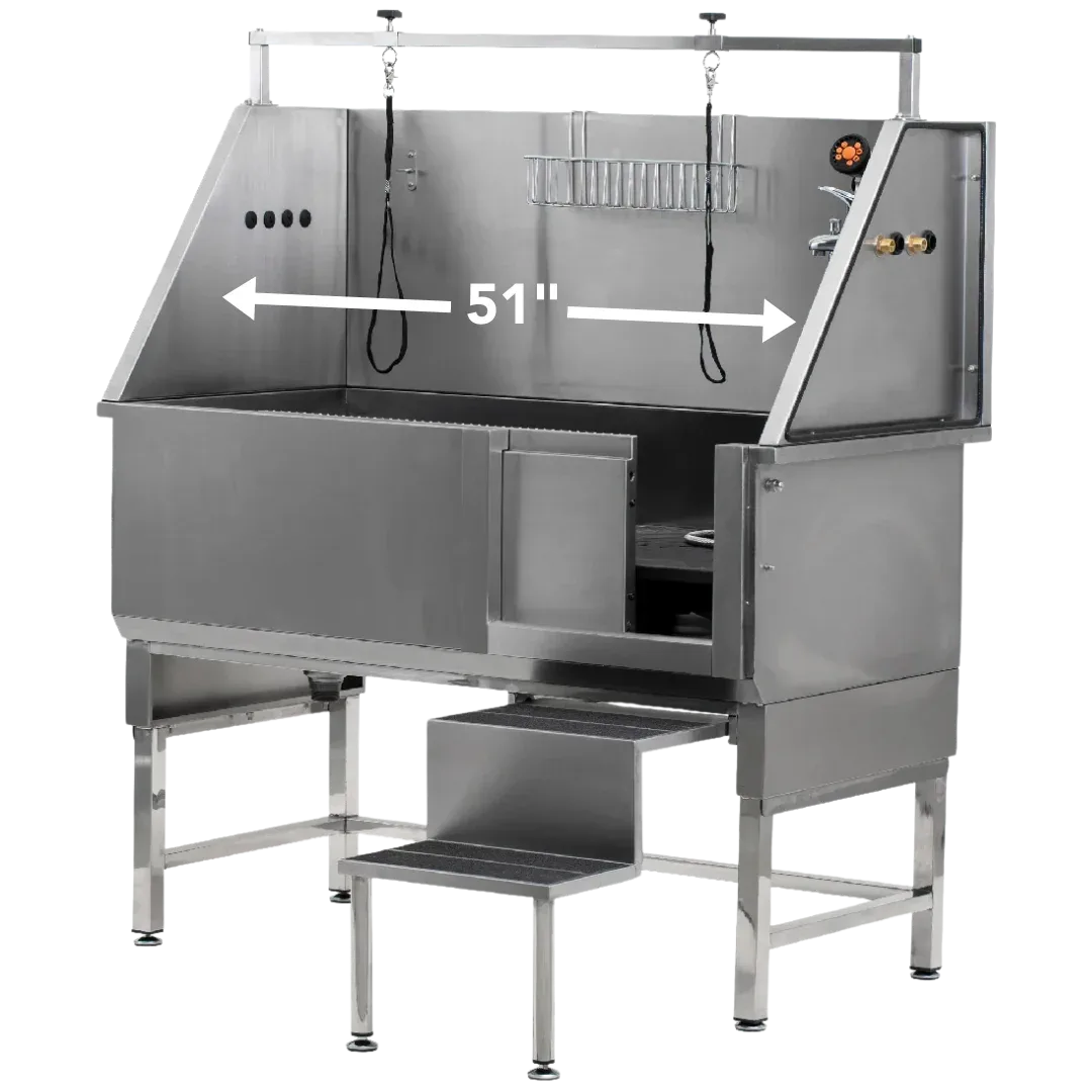 Walk-Through Bathing Tub with Steps by PetStore.Direct - Image 2