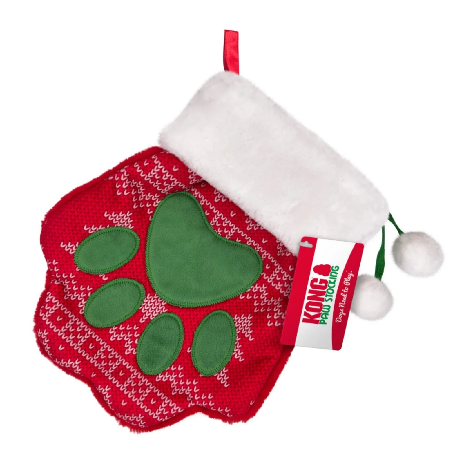 KONG Holiday Stocking Paws Dog Toy Large