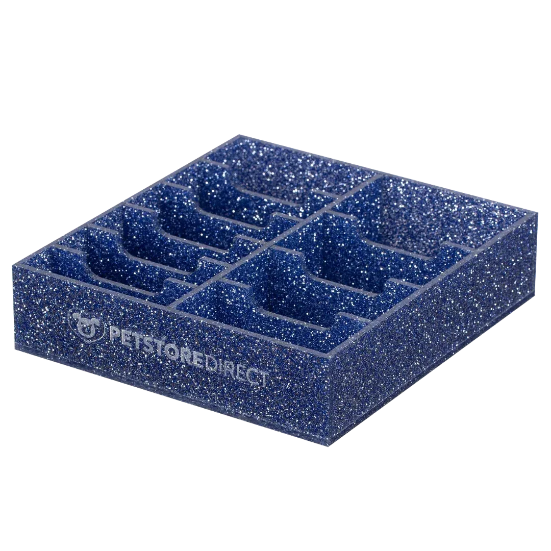 Wide 10 Blades Holder Sparkle Indigo by PetStore.Direct - Image 2