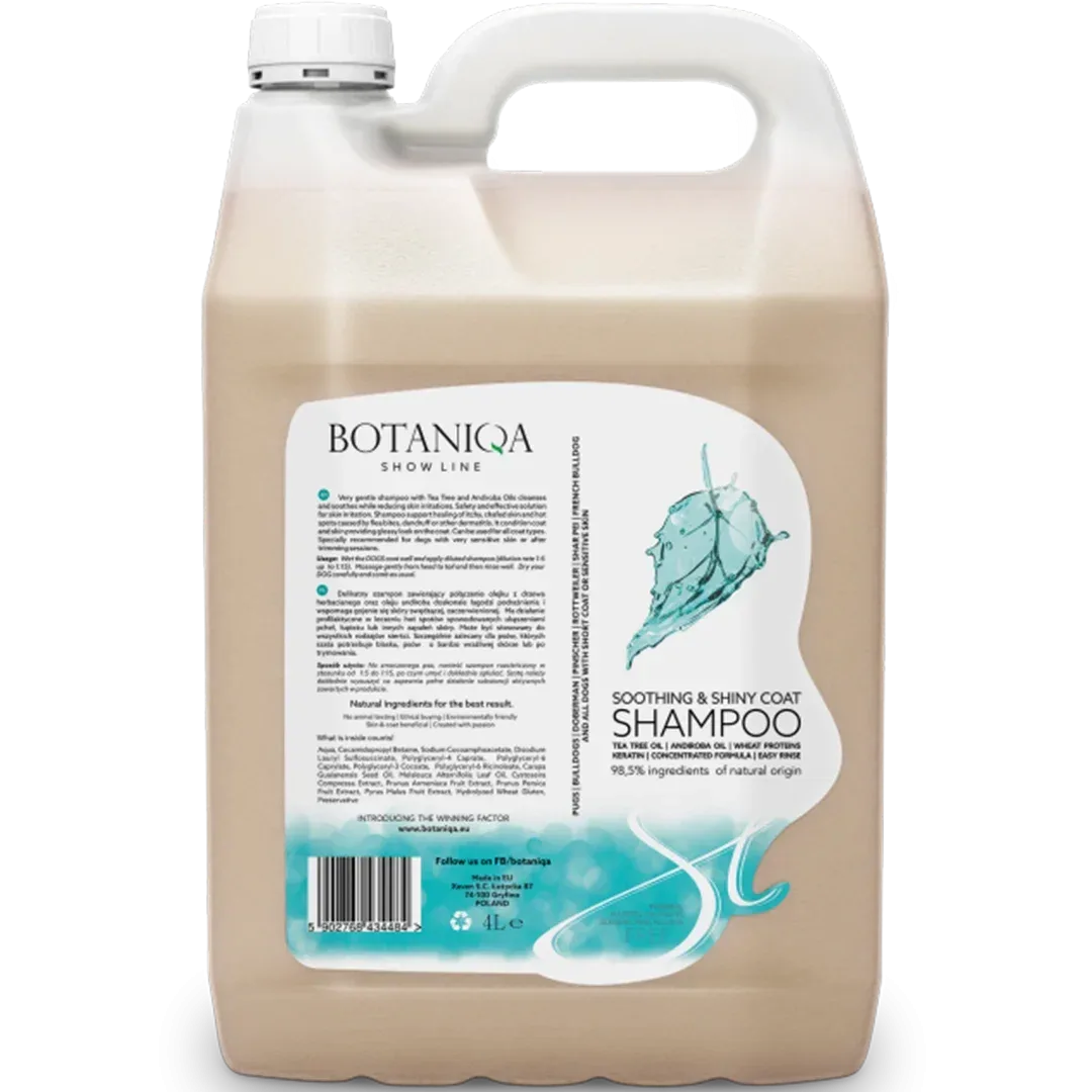 Soothing & Shiny Coat Shampoo Gallon by Botaniqa