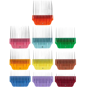 Wide Combs Colored Set of 10 (1/8" through 1 1/2") by PetStore.Direct