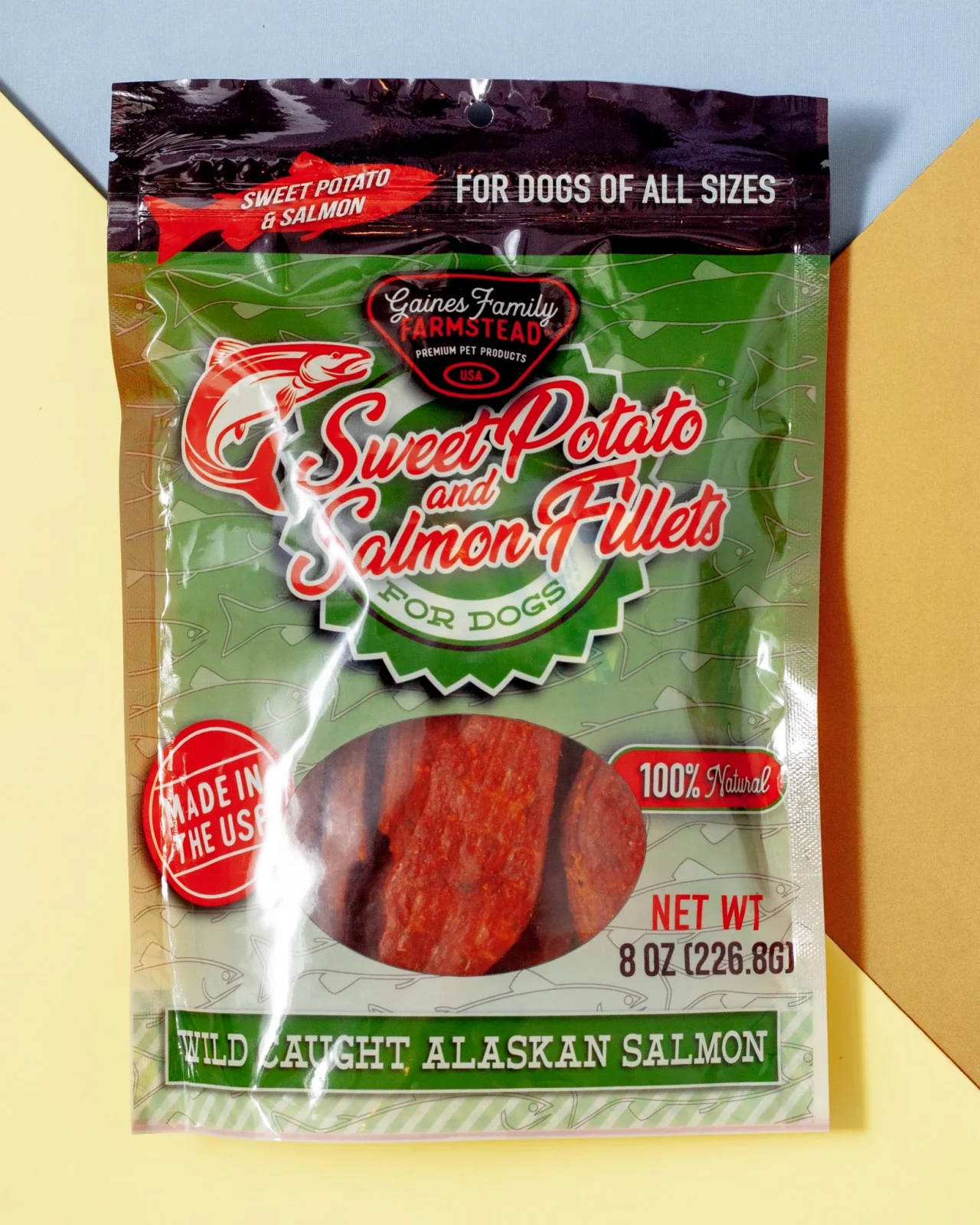 Sweet Potato and Salmon Fillets Treats for Dogs (Made in the USA) - Image 2