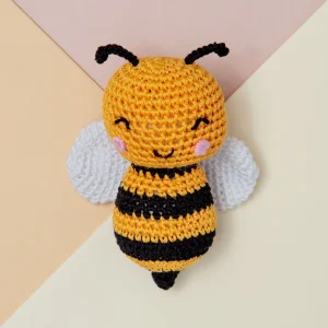 Baby Bumblebee Squeaky Knit Dog Toy