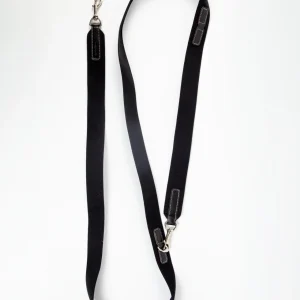 Hands-Free Textile Dog Leash in Black (Made in Italy)