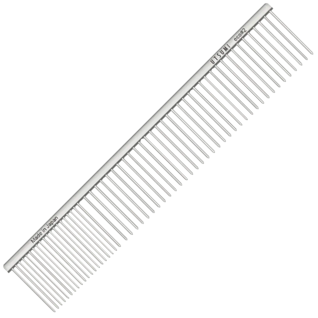9.6" ECO #2 Quarter Comb Silver by Utsumi