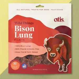 Wild Things Bison Lung Filets Dog Treat