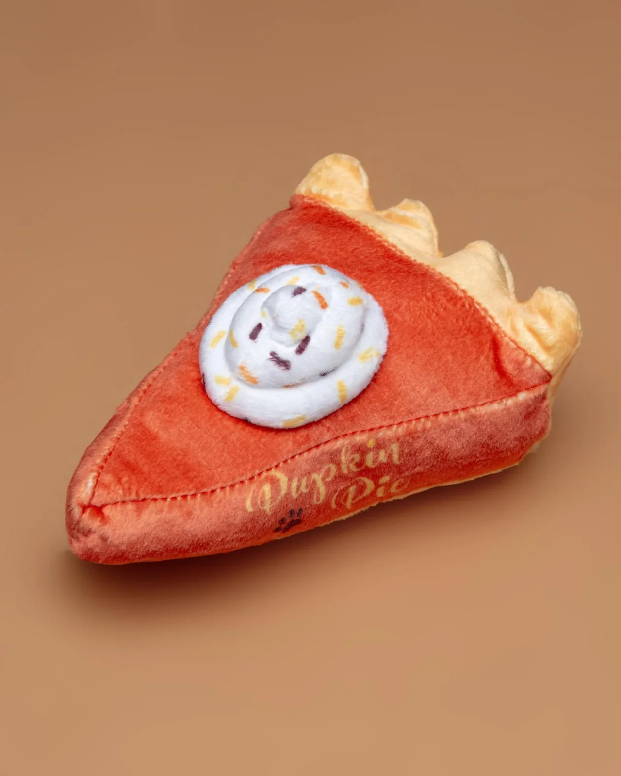 Pupkin Pie Slice Squeaky Plush Dog Toy