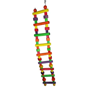 A&E Cage Company Wooden Bird Ladder - Natural Wood Bird Cage Ladder
