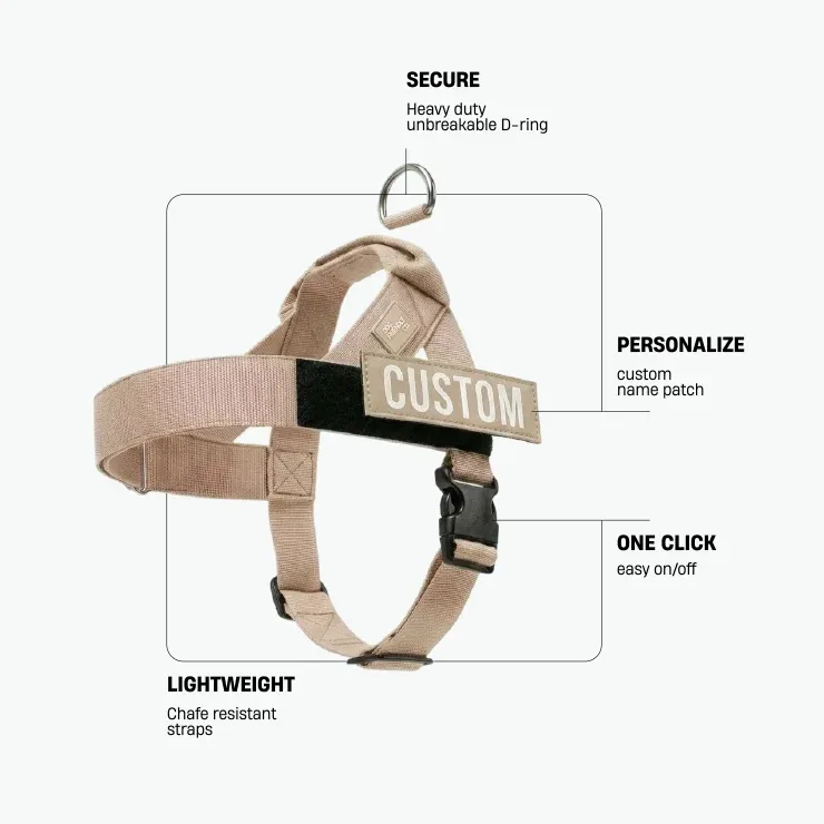 Personalised Dog Harness - Brown - Image 2