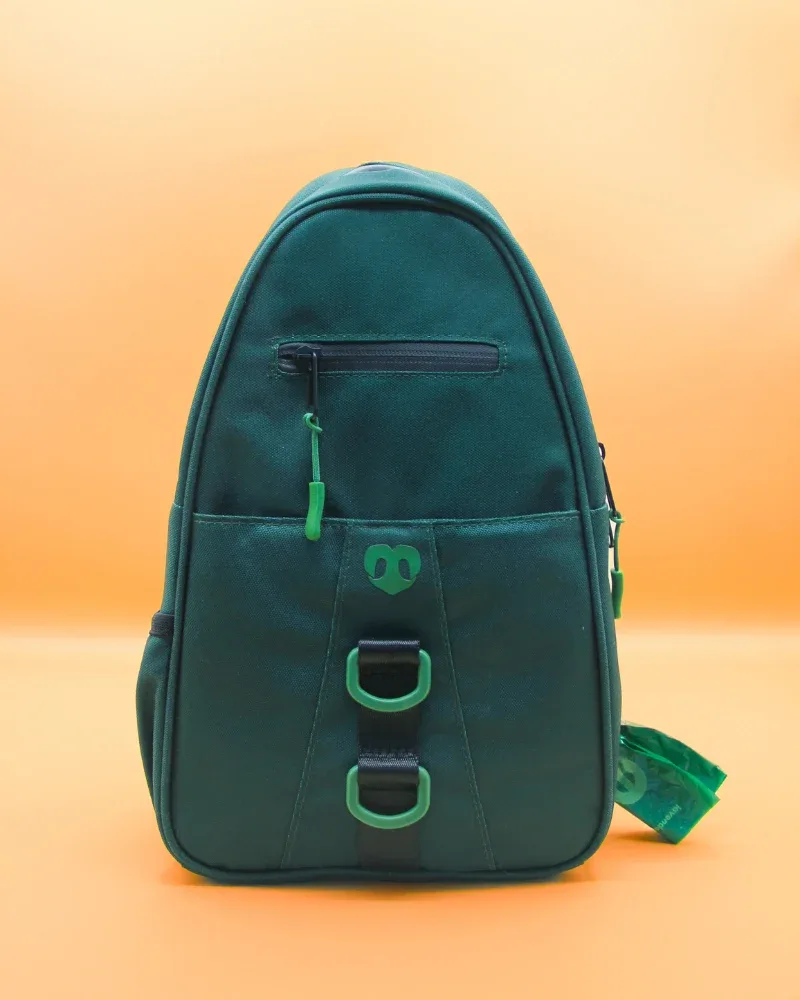 Waterproof Dog Walking Bag w/ Removable Treat Pouch in Evergreen Trails
