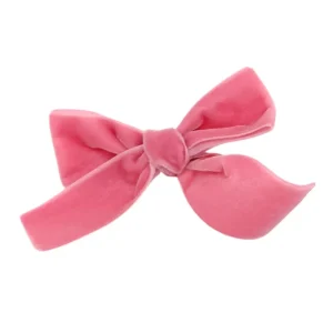 Velvet Bow Dog Collar Accessory in Primrose (Made in the USA)