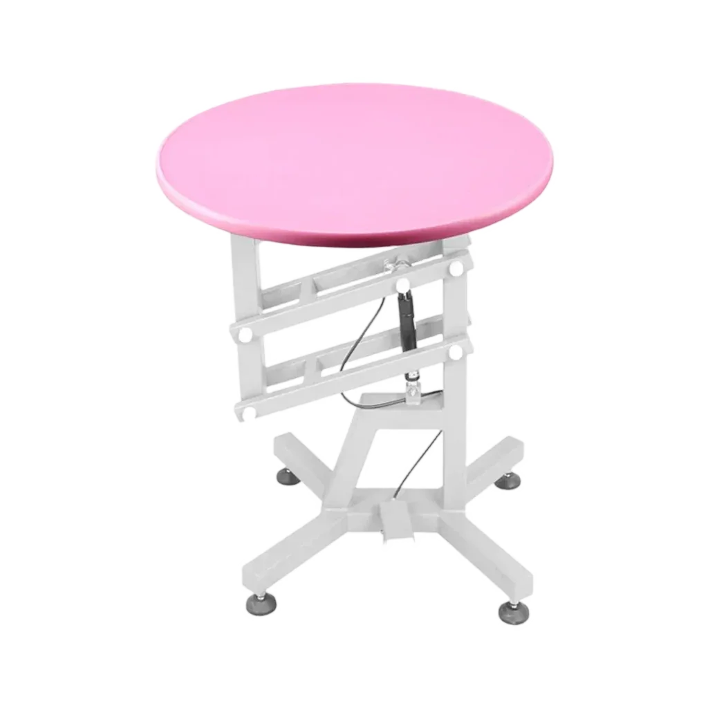 Round Air Lift Table - Pink Top by PetStore.Direct - Image 2