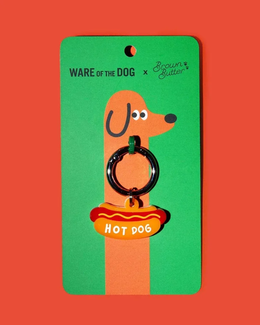 Hot Dog Collar Charm