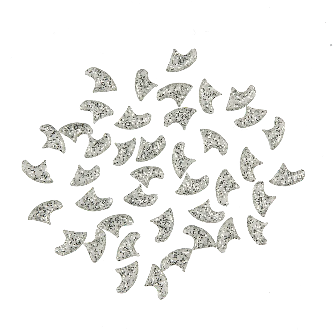 Silver Sparkle Feline Medium Nail Caps by Soft Claws - Image 2