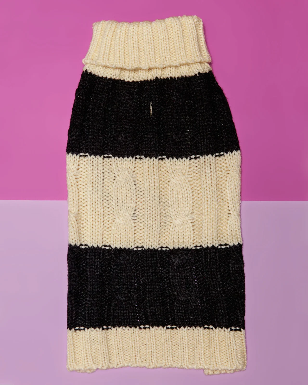 Fisherman Cable Striped Dog Sweater (FINAL SALE)